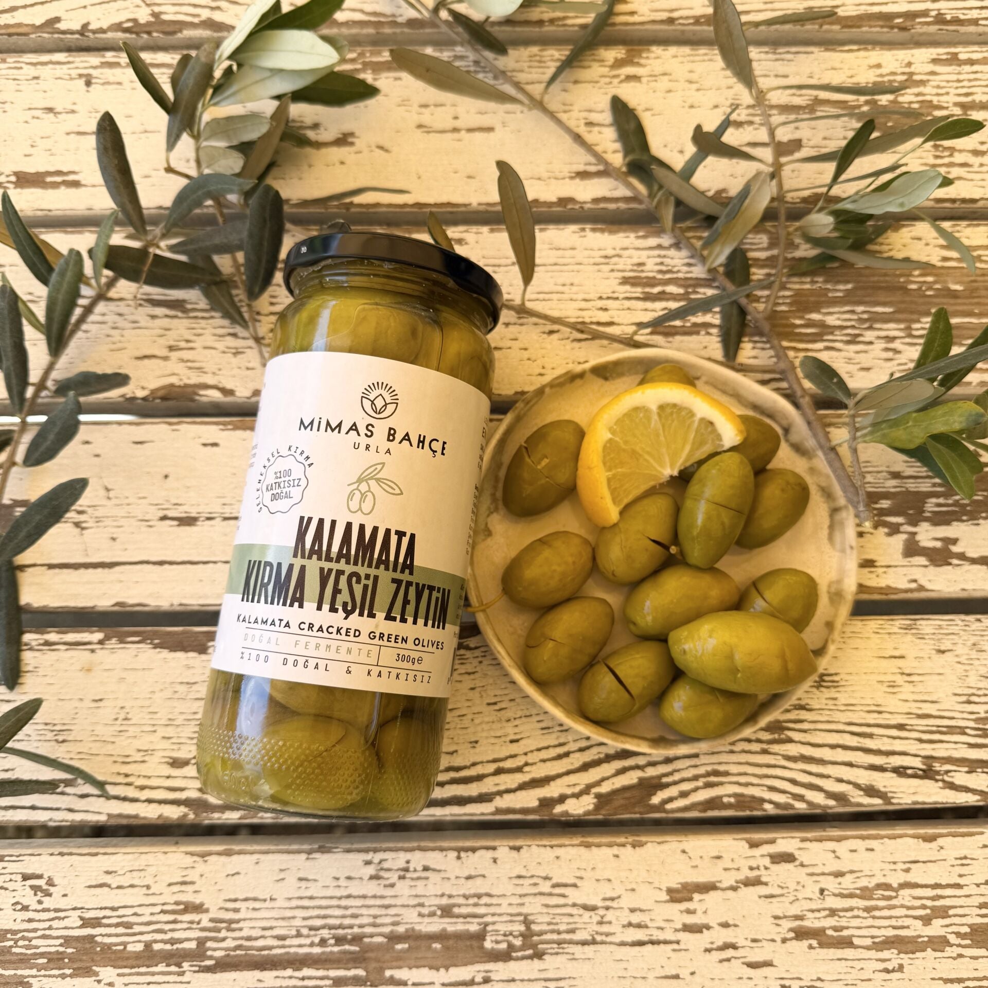 Kalamata Kırma  Yeşil Zeytin Doğal,Katkısız 300 g