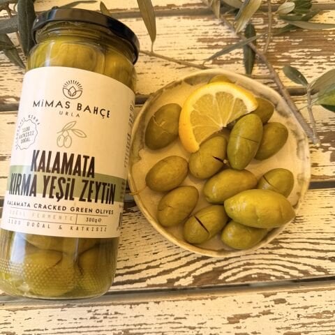 Kalamata Kırma  Yeşil Zeytin Doğal,Katkısız 300 g
