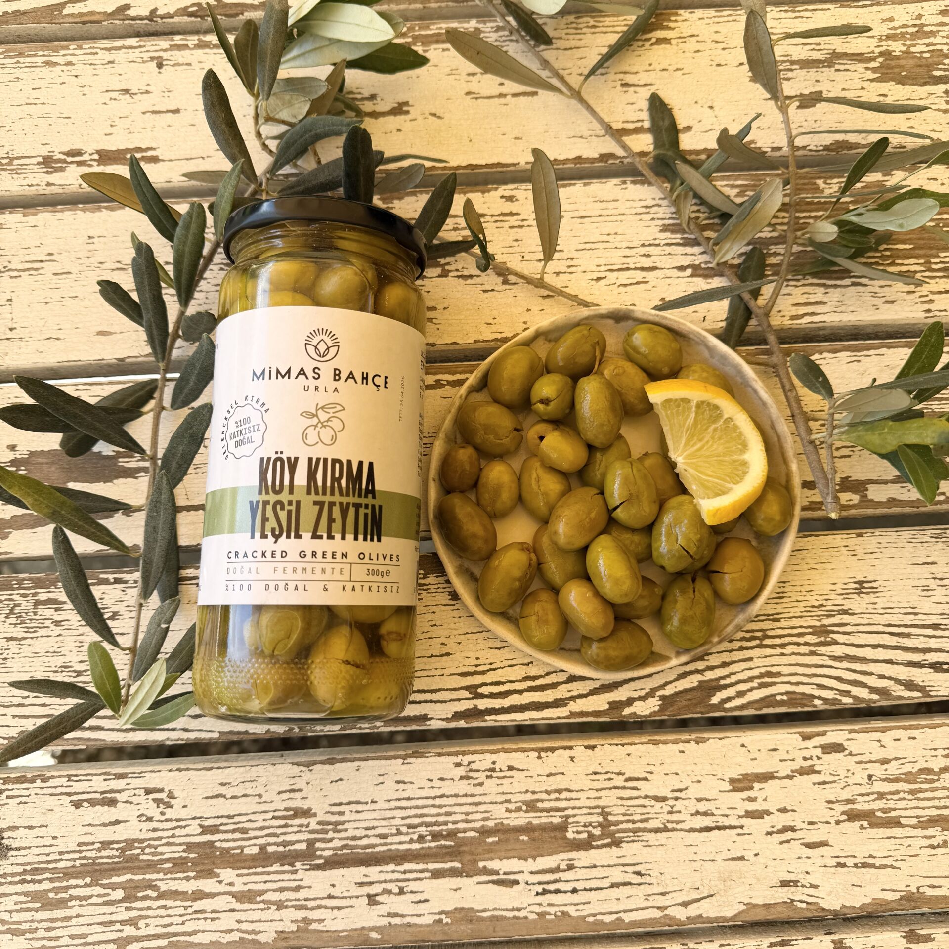 Köy Kırma Yeşil Zeytin Doğal,Katkısız 300 g