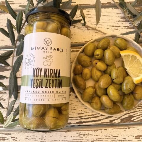 Köy Kırma Yeşil Zeytin Doğal,Katkısız 300 g