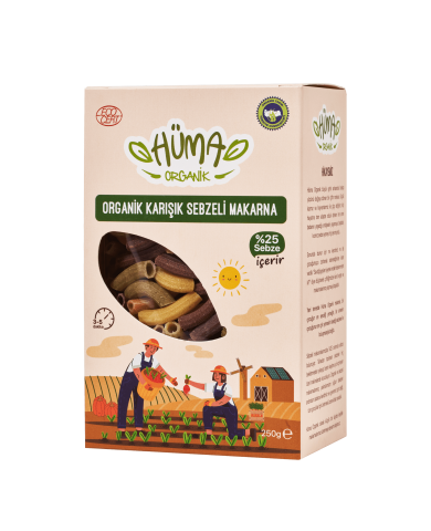 Organik Karışık Sebzeli Makarna 250 gr