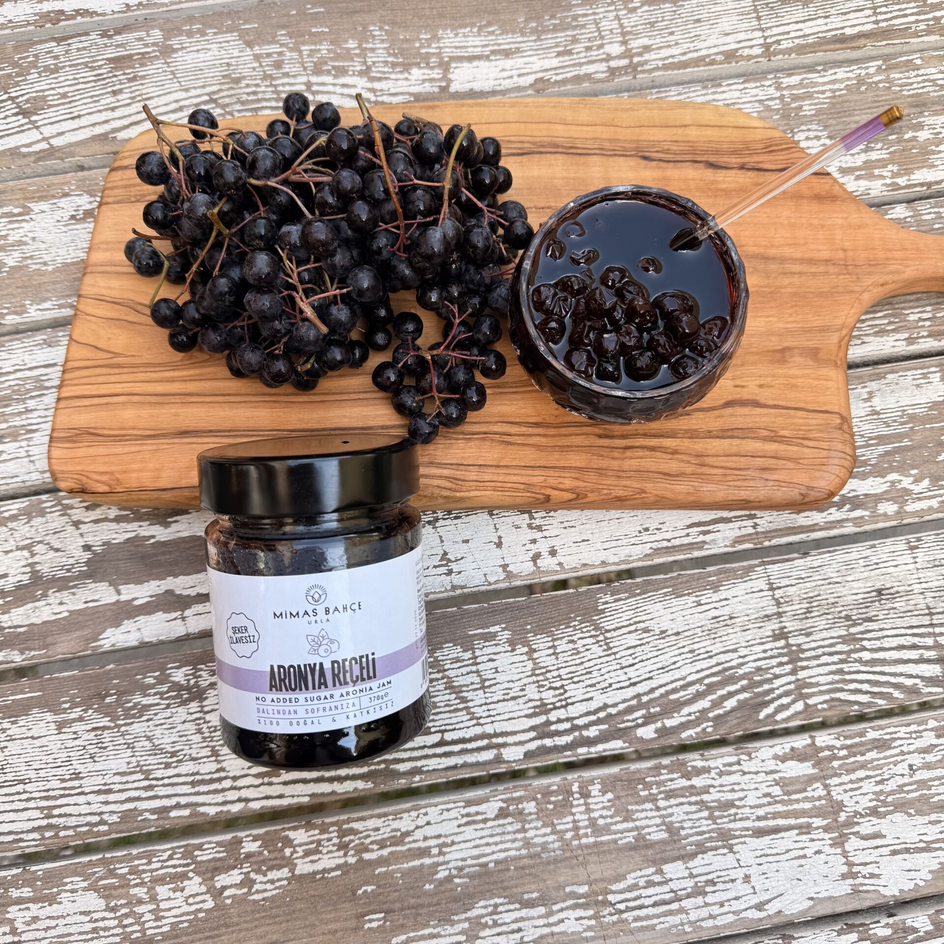 Şeker İlavesiz Aronya Reçeli Doğal ,Katkısız 370 g