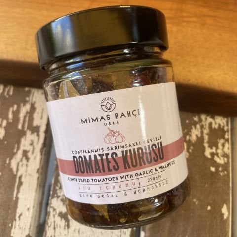 Confi (Konfi) Sarımsaklı Kuru Domates Sosu Katkısız,Doğal  280 gr