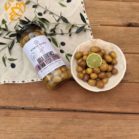 Urla Erkence Kırma Yeşil Zeytin Doğal, Katkısız 300 g