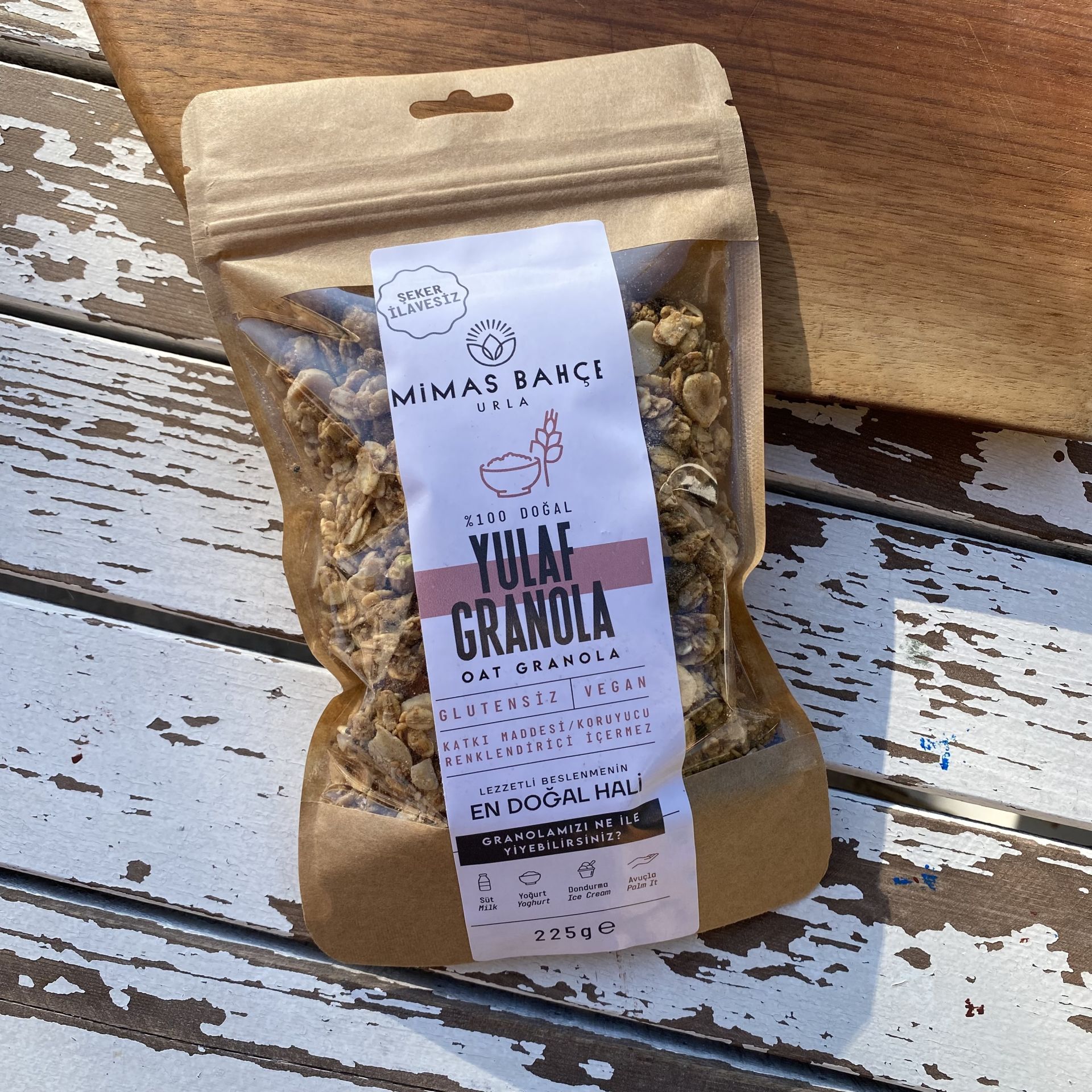 Yulaflı Granola Şekersiz,Katkısız 225gr