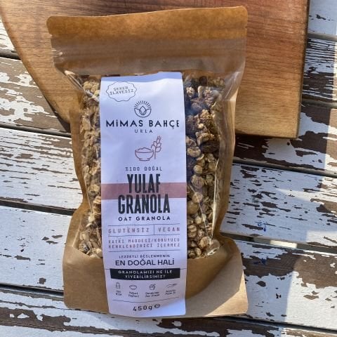 Yulaflı Granola Şekersiz,Katkısız 450gr
