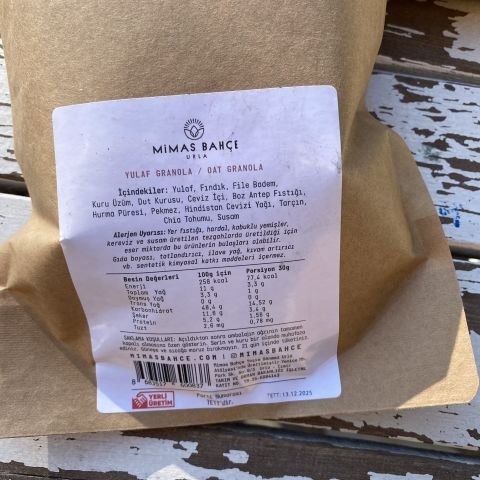 Yulaflı Granola Şekersiz,Katkısız 450gr
