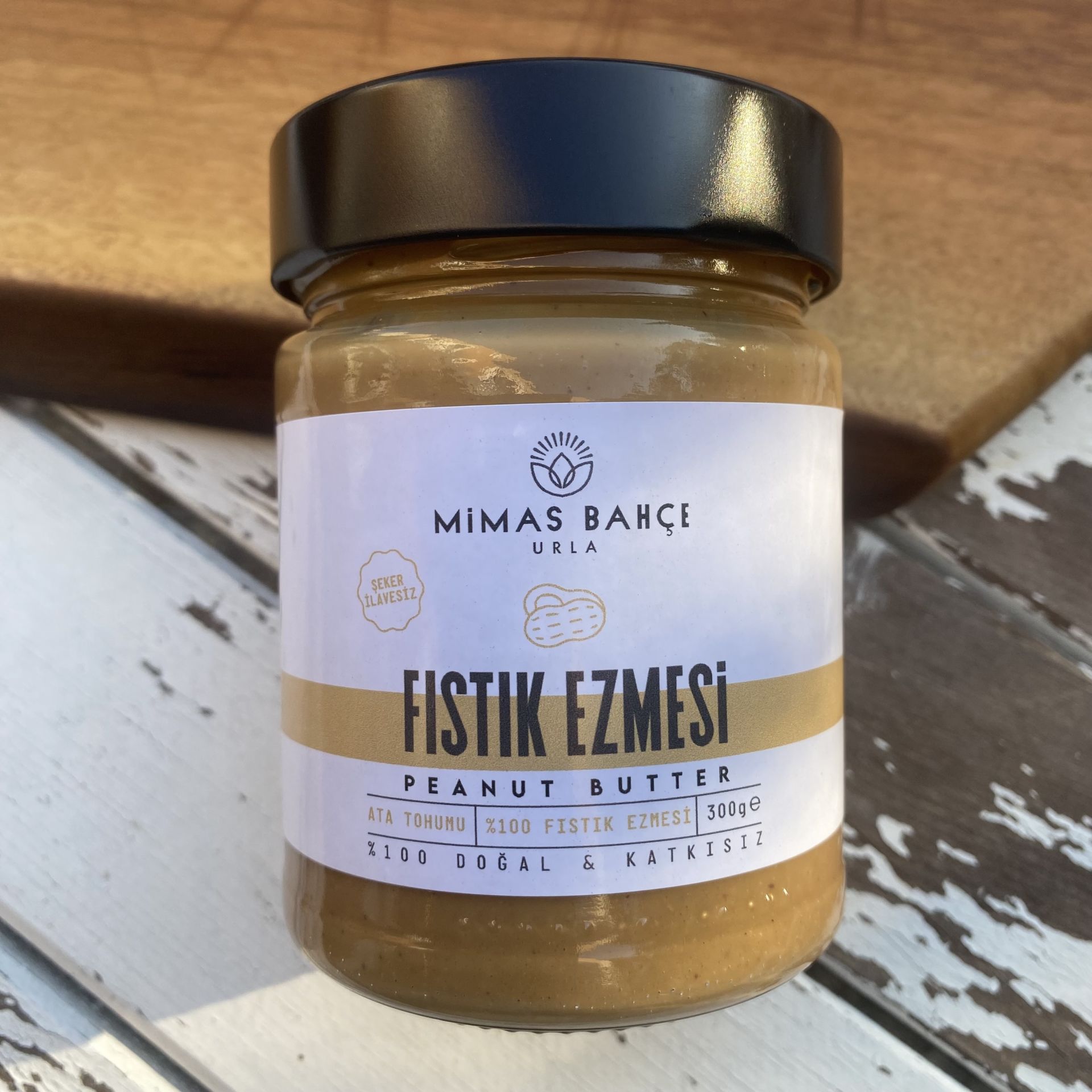%100 Fıstık Ezmesi Ata Tohumu,  Şekersiz,Katkısız 300 g