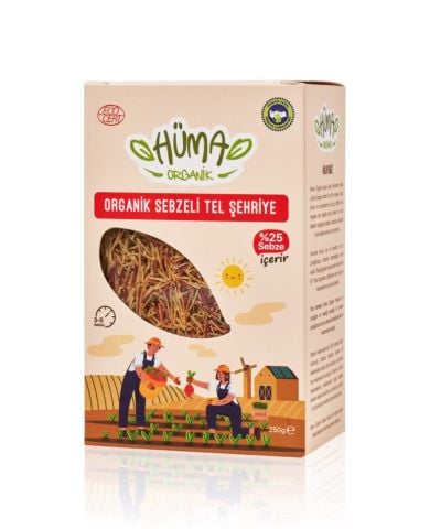 Tel Şehriye Sebzeli Organik 200 g