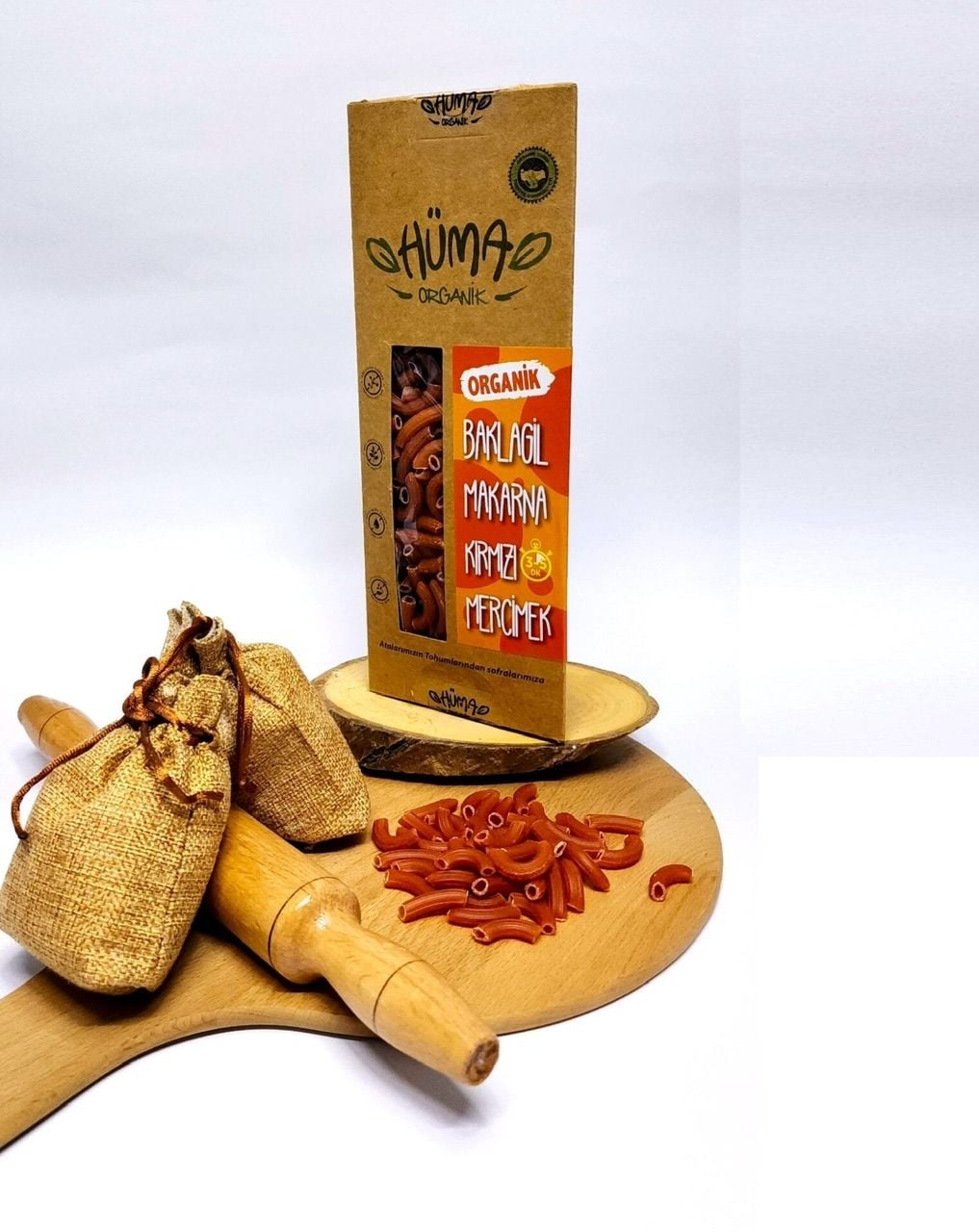 Kırmızı Mercimekli Makarna Organik 250 g