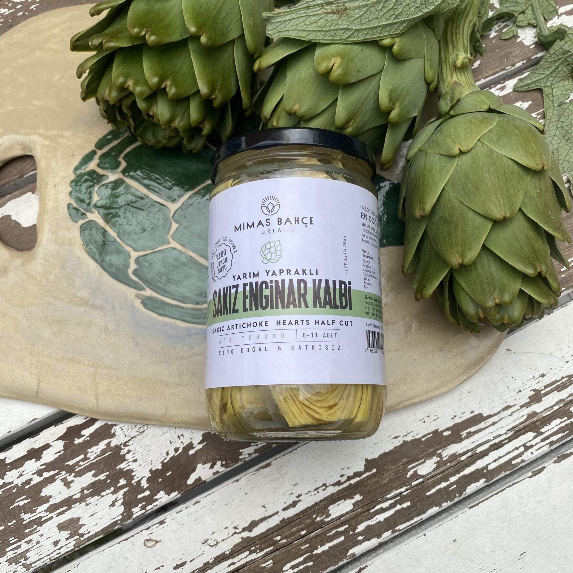 Sakız Enginar Kalp Yarım Yapraklı %100  Limon Suyu İle Konserve 660cc
