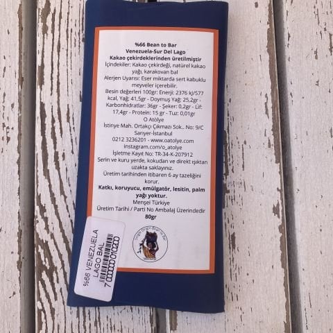 O Atölye %66 Venezuella Sur Del Lago %34 Bal Rafine Şekersiz 80 g