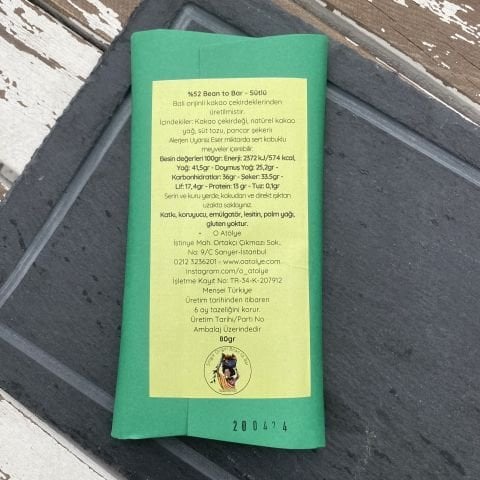 O Atölye %52 Bali Jembrana KSS Sütlü Çikolata Fındık 80 g