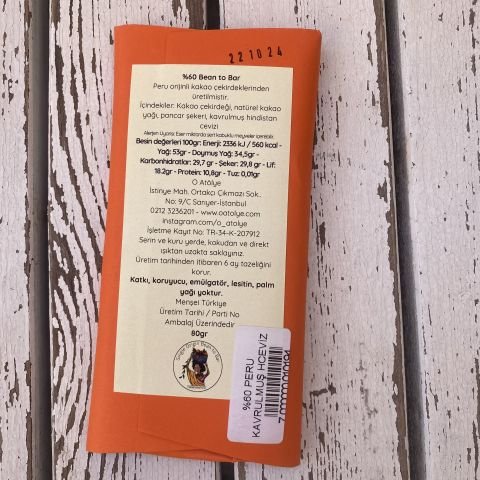 O Atölye %60 Peru PİURA Norandino Kavrulmuş Hindistan Cevizi 80 g