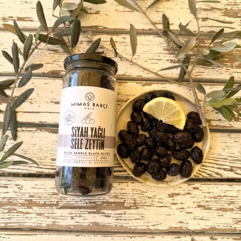 Siyah Yağlı  Sele Zeytin Katkısız,Doğal 300 g