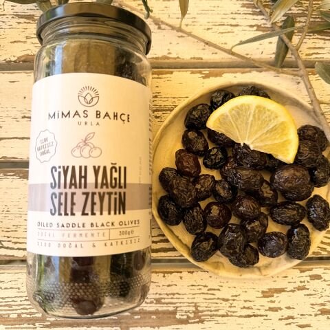 Siyah Yağlı  Sele Zeytin Katkısız,Doğal 300 g